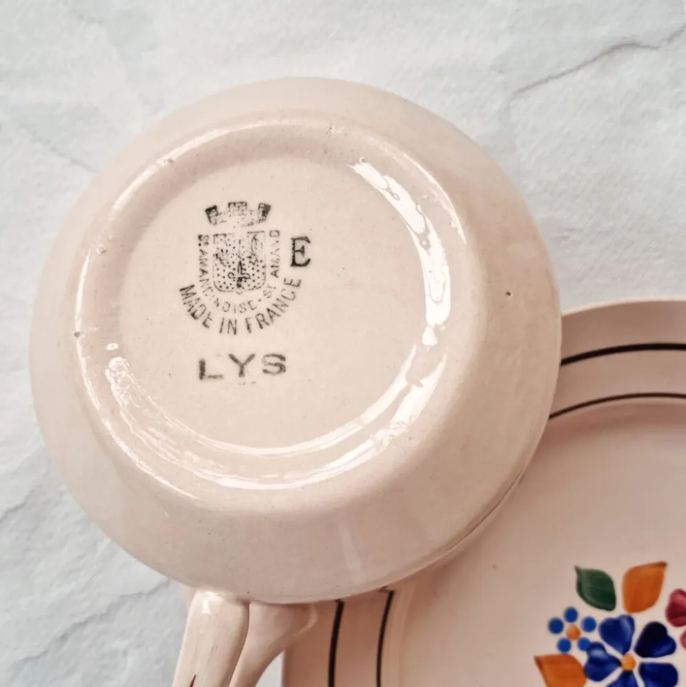 Saucière et son assiette Sté L'Amandinoise St Amand Lys