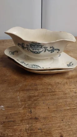 Saucière et soucoupe Longchamp
