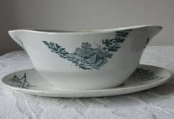Saucière faïencerie de Pexonne. Modèle Champêtre Terre de fer