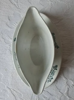 Saucière faïencerie de Pexonne. Modèle Champêtre Terre de fer