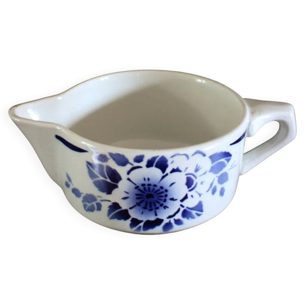 Saucière Fleur bleu Art Deco Saint Amand