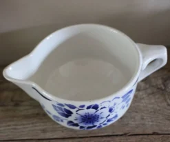 Saucière Fleur bleu Art Deco Saint Amand