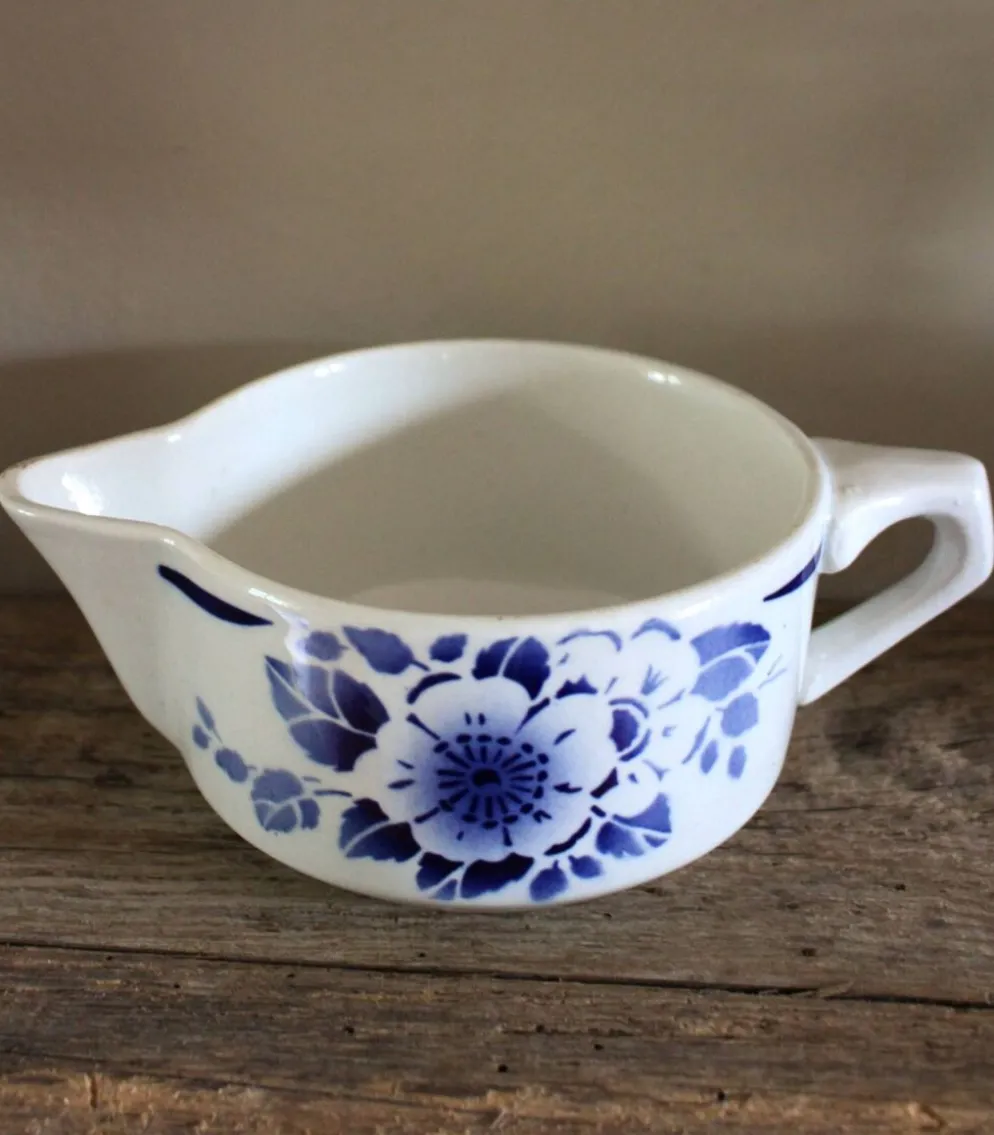 Saucière Fleur bleu Art Deco Saint Amand