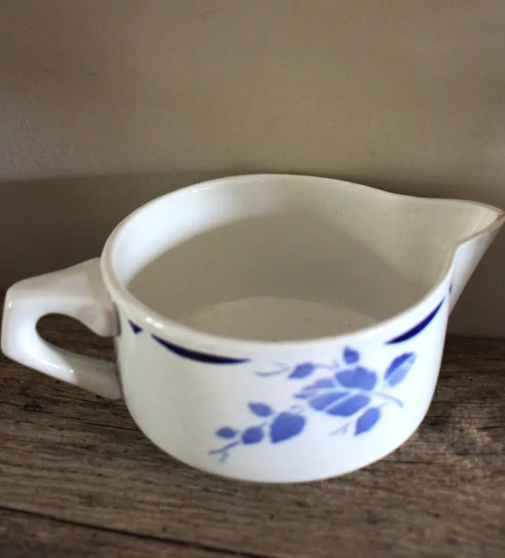Saucière Fleur bleu Art Deco Saint Amand