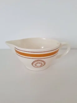 Saucière Gien marron et orange modèle Ladon