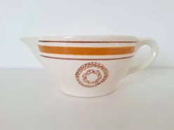 Saucière Gien marron et orange modèle Ladon