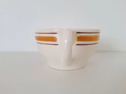 Saucière Gien marron et orange modèle Ladon