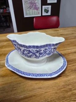 Saucière Gien motifs bleus parfait état