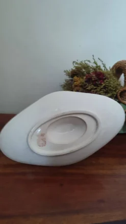 Saucière Gien porcelaine blanche opaque