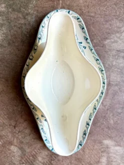 Saucière Longwy en terre de fer bleue, service