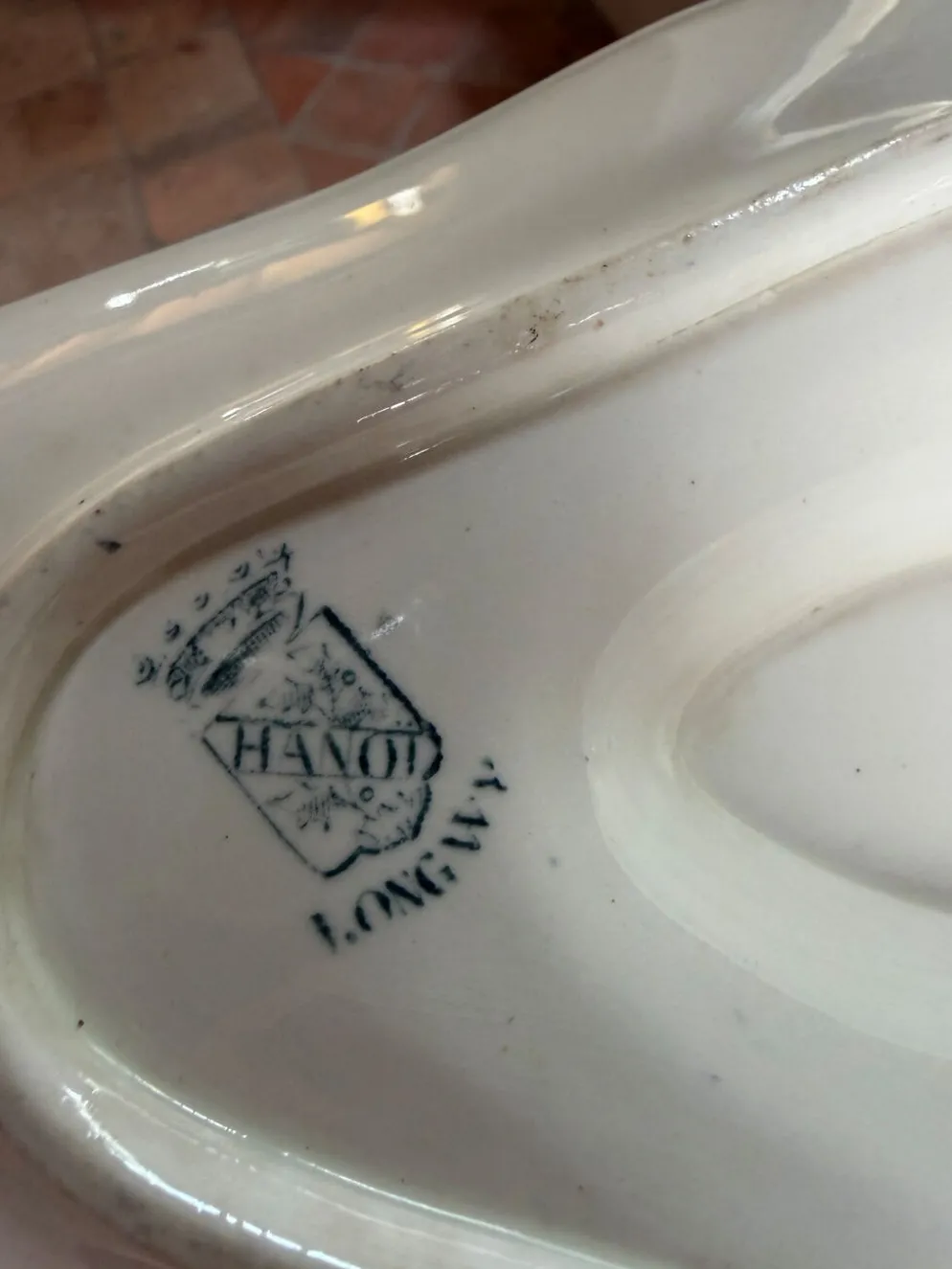 Saucière Longwy modèle Hanoi en terre de fer