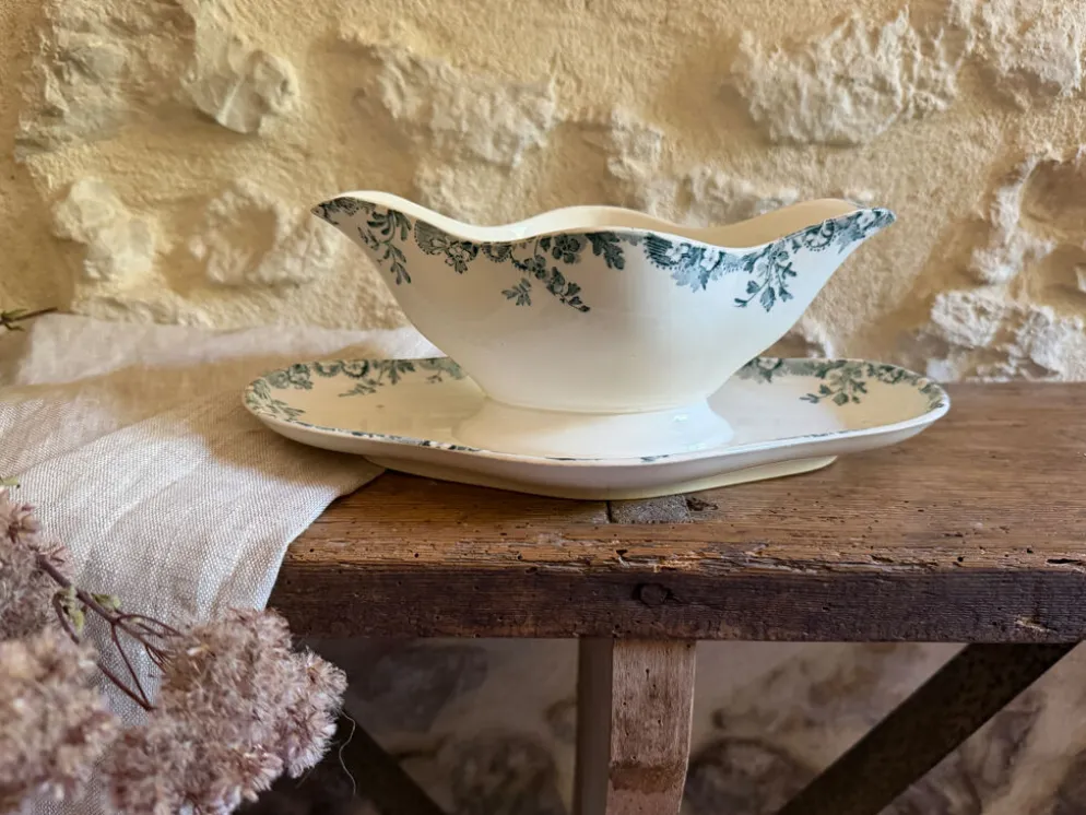 Saucière Longwy modèle Hanoi en terre de fer