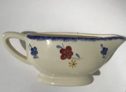 Saucière Mary Lou Digoin Sarreguemines bord bleu