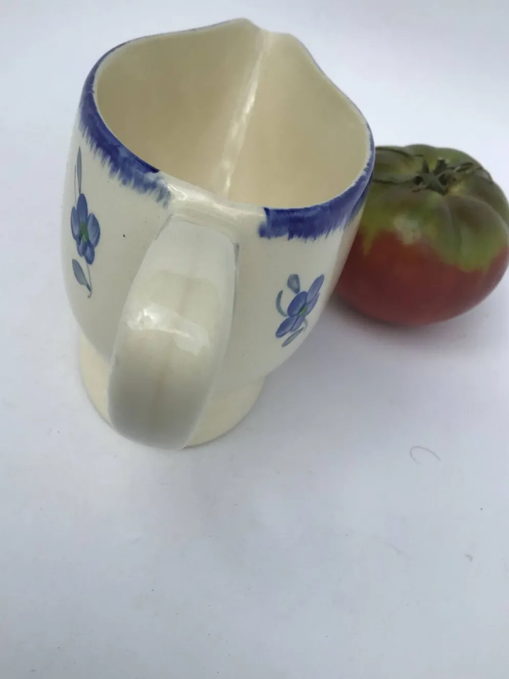 Saucière Mary Lou Digoin Sarreguemines bord bleu