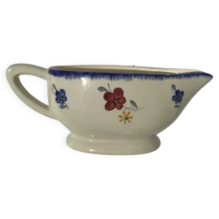 Saucière Mary Lou Digoin Sarreguemines bord bleu