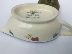 Saucière Mary Lou Digoin Sarreguemines bord bleu