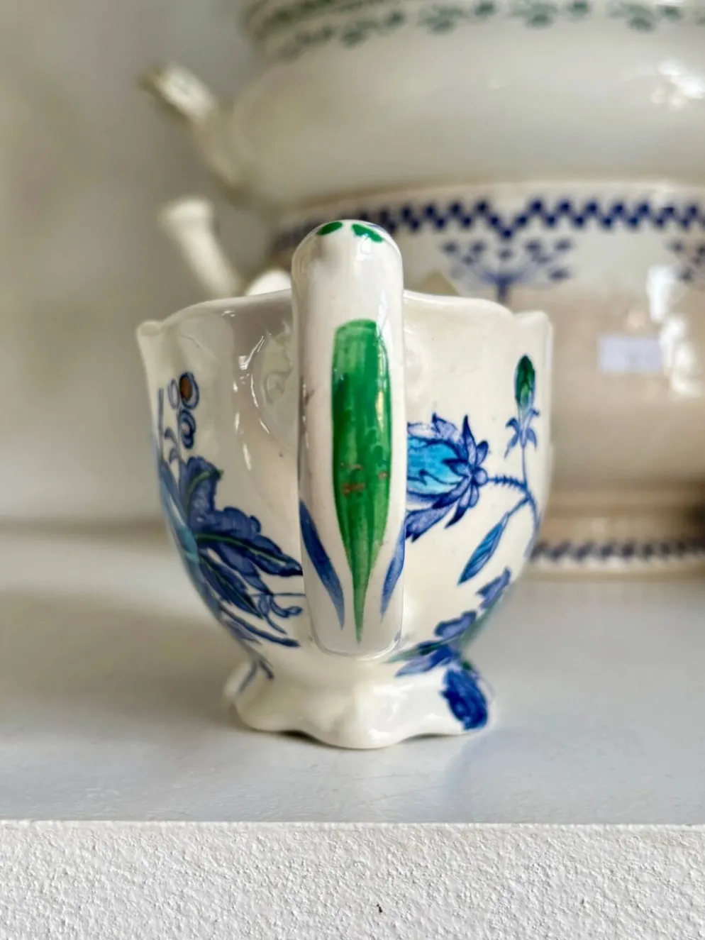 Saucière Mason's en terre de fer polychrome, service "Belvedere" - début XXème siècle