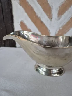 Saucière métal argenté