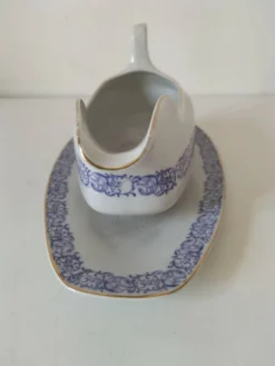 Saucière porcelaine Bavaria H.J.Co parme 1920–30