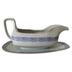 Saucière porcelaine Bavaria H.J.Co parme 1920–30