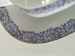 Saucière porcelaine Bavaria H.J.Co parme 1920–30