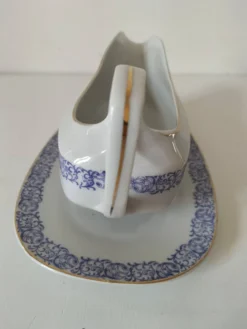 Saucière porcelaine Bavaria H.J.Co parme 1920–30