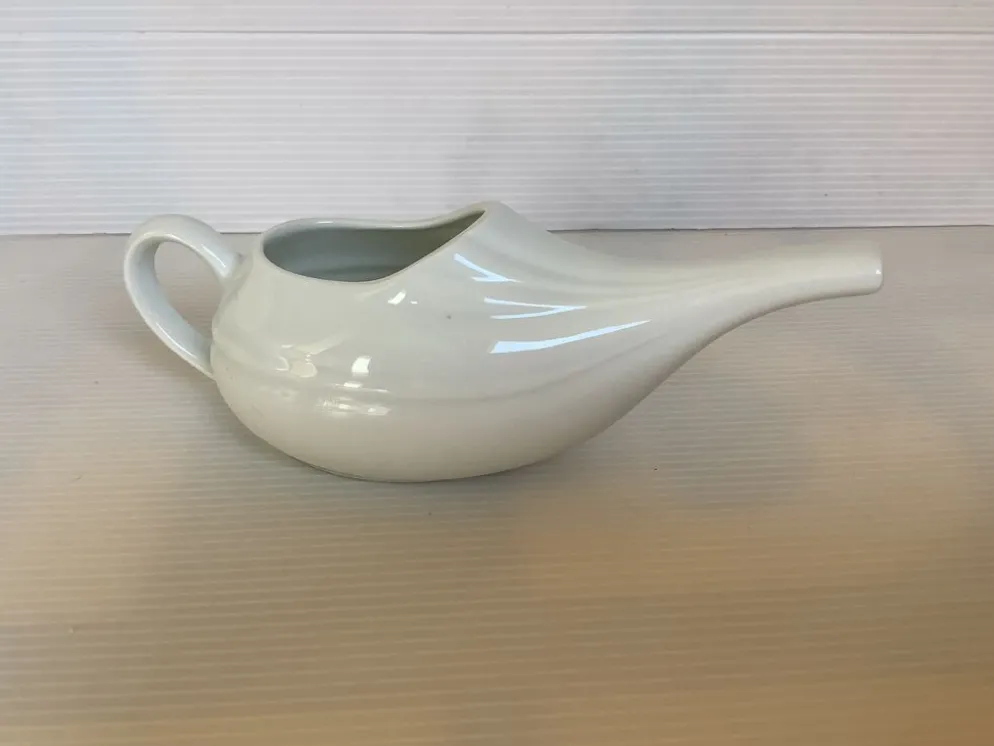 Saucière porcelaine blanche ancien biberon
