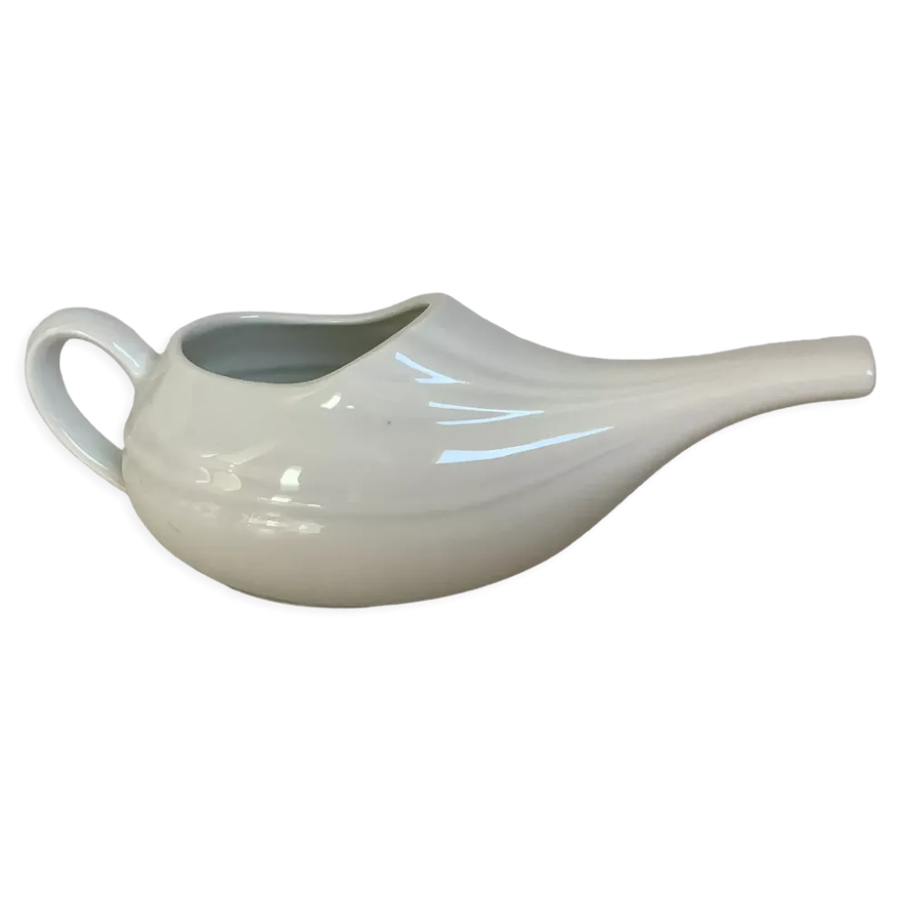Saucière porcelaine blanche ancien biberon