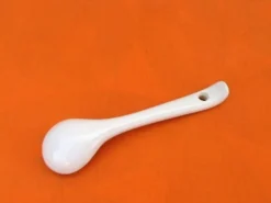Saucière Porcelaine blanche, décor corbeille de fruits