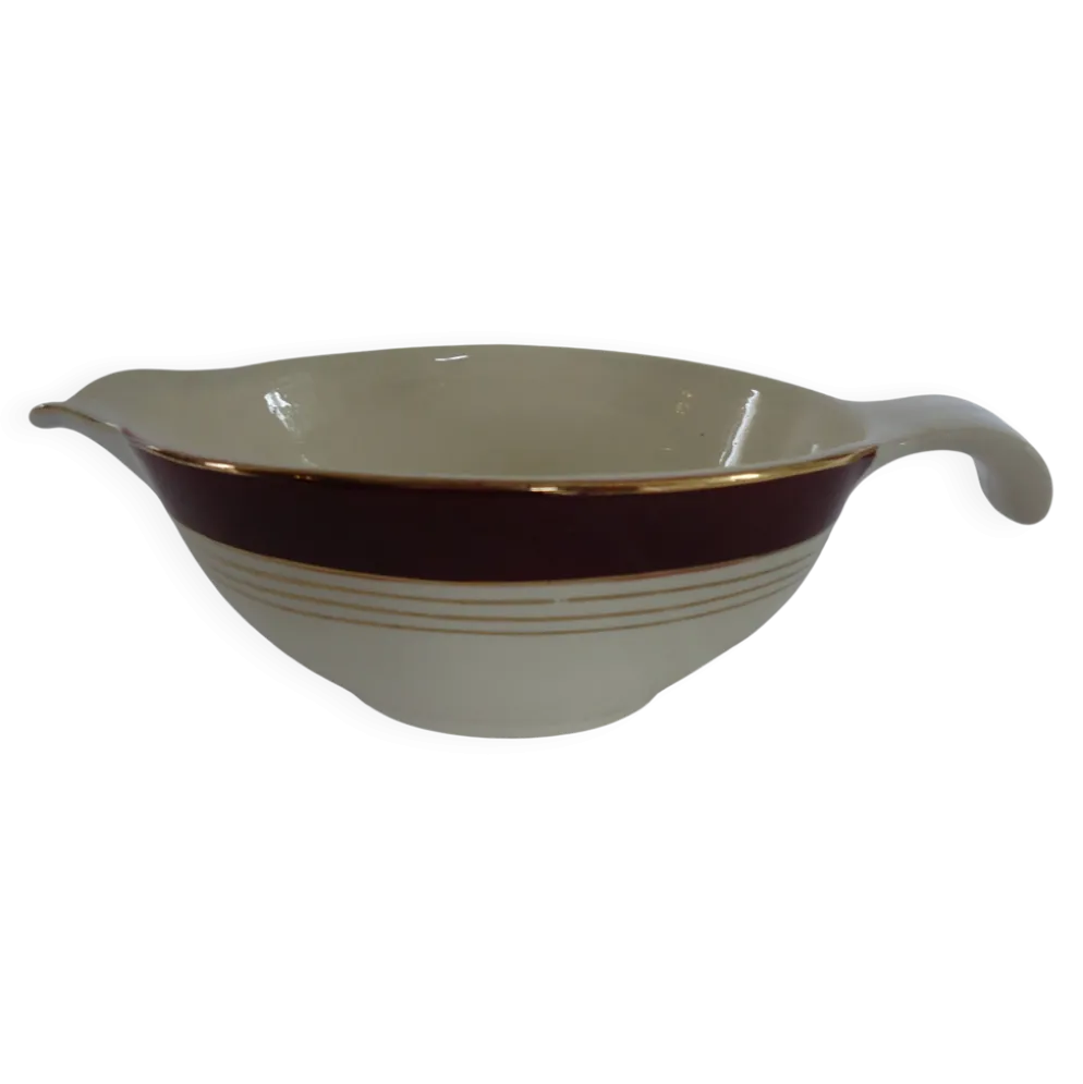 Saucière porcelaine opaque digoin sarreguemines modèle pasteur