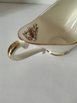 Saucière Salins France décor floral stylisé