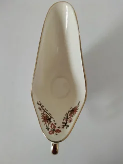Saucière Salins France décor floral stylisé