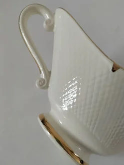 Saucière Salins France décor floral stylisé