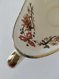 Saucière Salins France décor floral stylisé