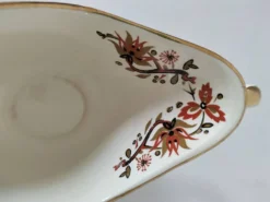 Saucière Salins France décor floral stylisé
