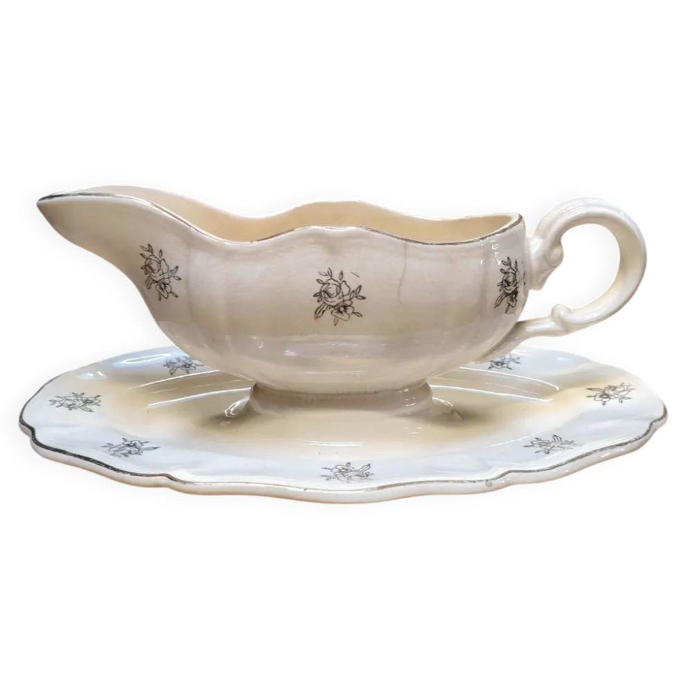 Saucière Sarreguemines-Digoin modèle Fleurs de France