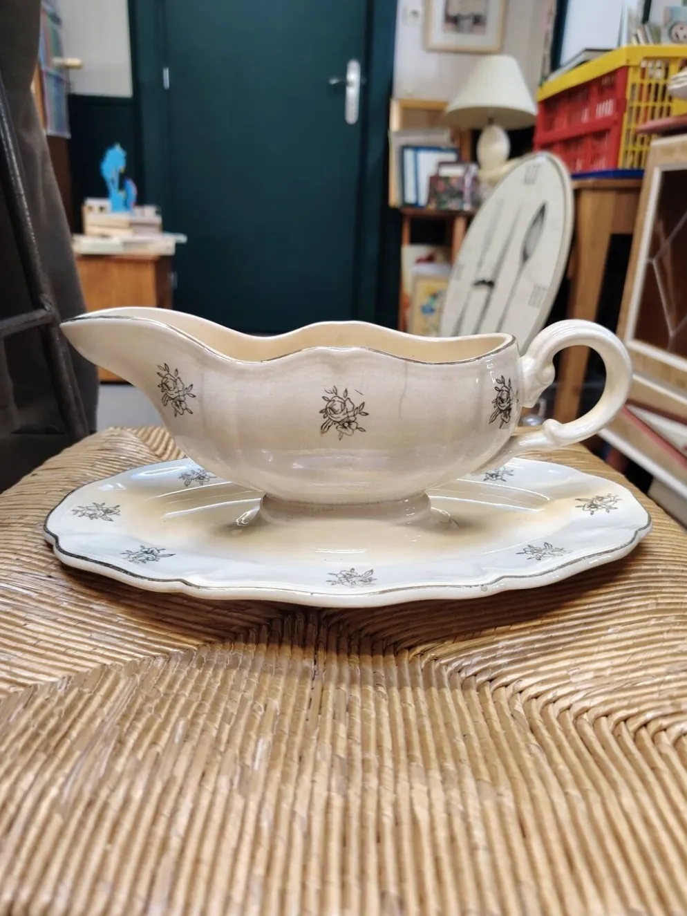 Saucière Sarreguemines-Digoin modèle Fleurs de France
