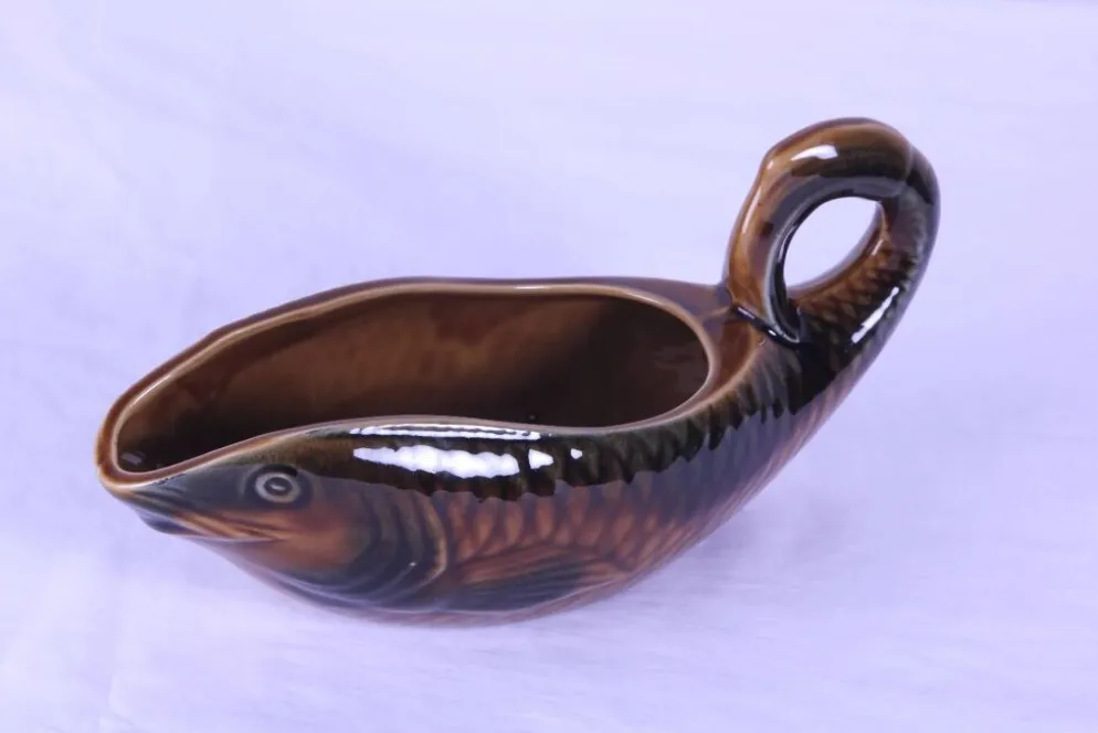 Saucière Sarreguemines en forme de poisson