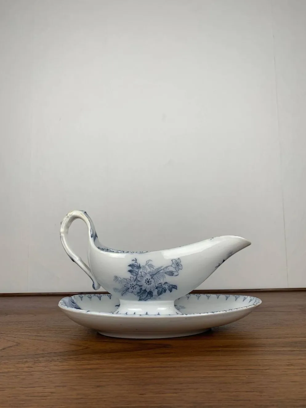 Saucière Sarreguemines U&C modèle Flore, XIXème s