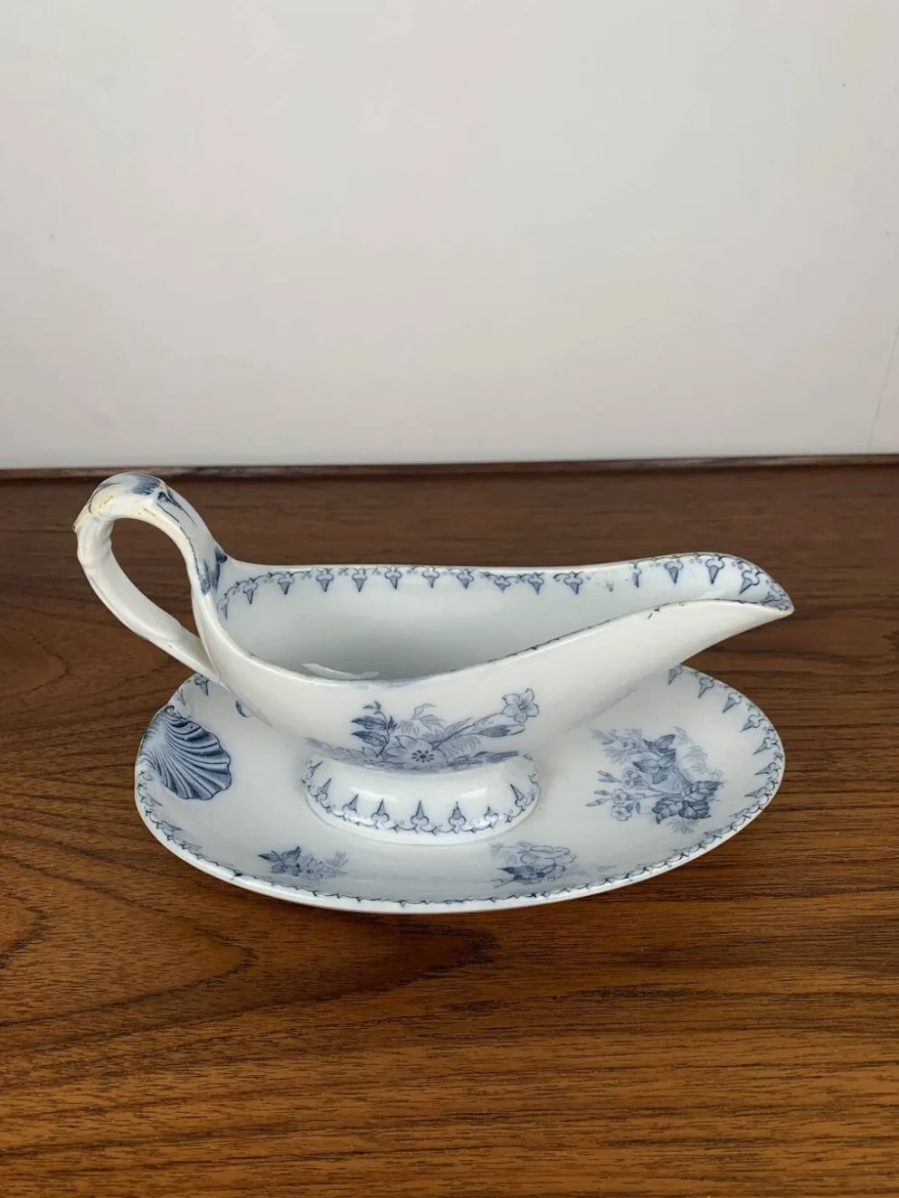 Saucière Sarreguemines U&C modèle Flore, XIXème s