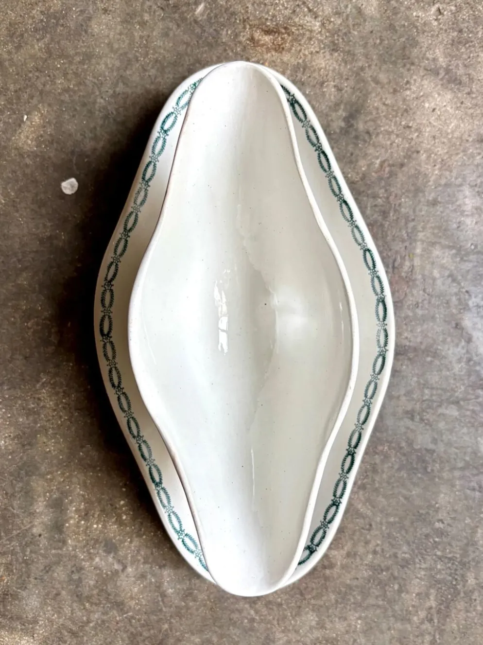 Saucière St Amand en terre de fer bleue