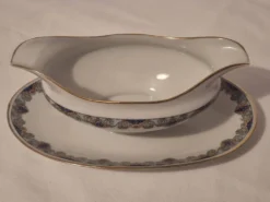 Saucière sur dormant Art Déco porcelaine de Chatres sur Cher Gaston Sailly