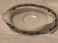 Saucière sur dormant Art Déco porcelaine de Chatres sur Cher Gaston Sailly