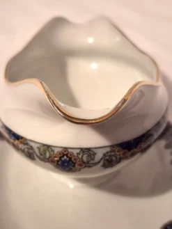 Saucière sur dormant Art Déco porcelaine de Chatres sur Cher Gaston Sailly