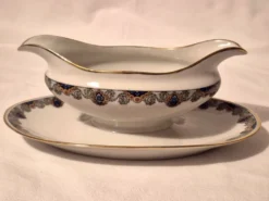 Saucière sur dormant Art Déco porcelaine de Chatres sur Cher Gaston Sailly