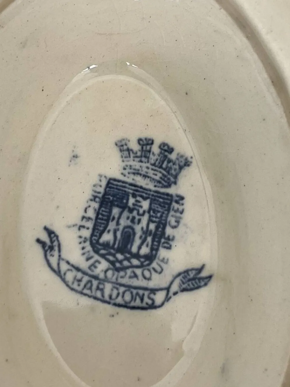 Saucière terre de fer « Chardon » signée GIEN