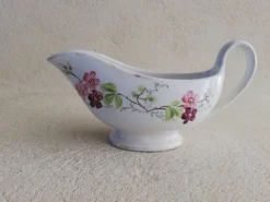 Saucière terre de fer motif fleuri