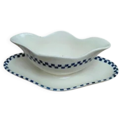 Saucière Terre de fer Salins modèle Damier