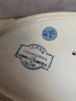 Saucière Terre de fer Sarreguemines Digoin modèle Alger
