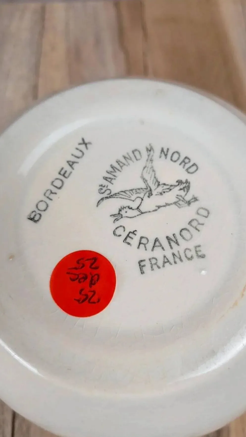 Saucière vintage Céranord Saint-amand – Modèle Bordeaux